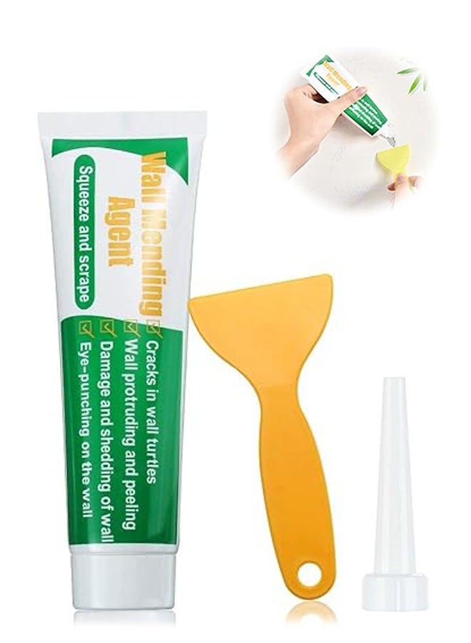 Wall Mending Agent 100g, Wall Repairing Ointment Universal Caulk Sealing Broken Hole Filler for Walls, Peeling, Graffiti and Gap Repair, Crack Repair Cream - Image 1