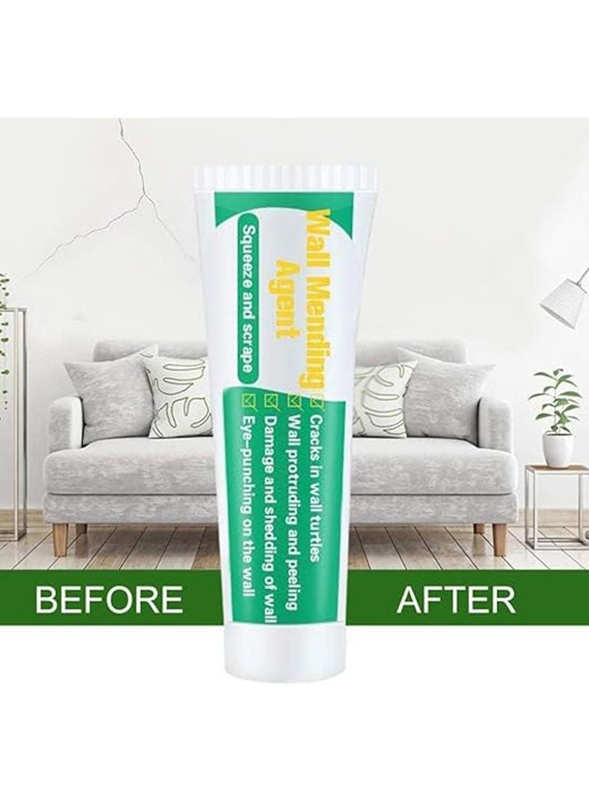 Wall Mending Agent 100g, Wall Repairing Ointment Universal Caulk Sealing Broken Hole Filler for Walls, Peeling, Graffiti and Gap Repair, Crack Repair Cream - Image 2