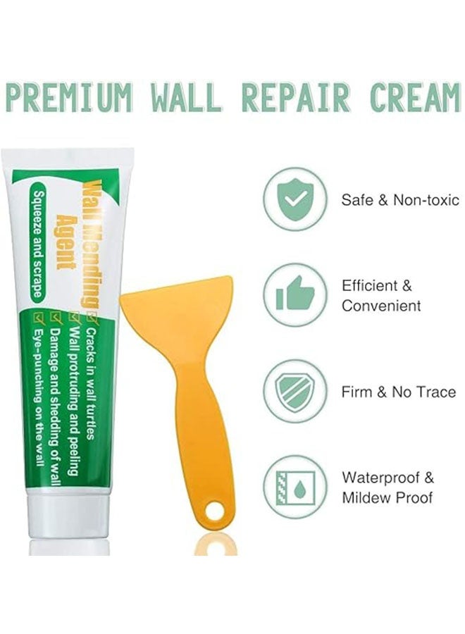 Wall Mending Agent 100g, Wall Repairing Ointment Universal Caulk Sealing Broken Hole Filler for Walls, Peeling, Graffiti and Gap Repair, Crack Repair Cream - Image 3