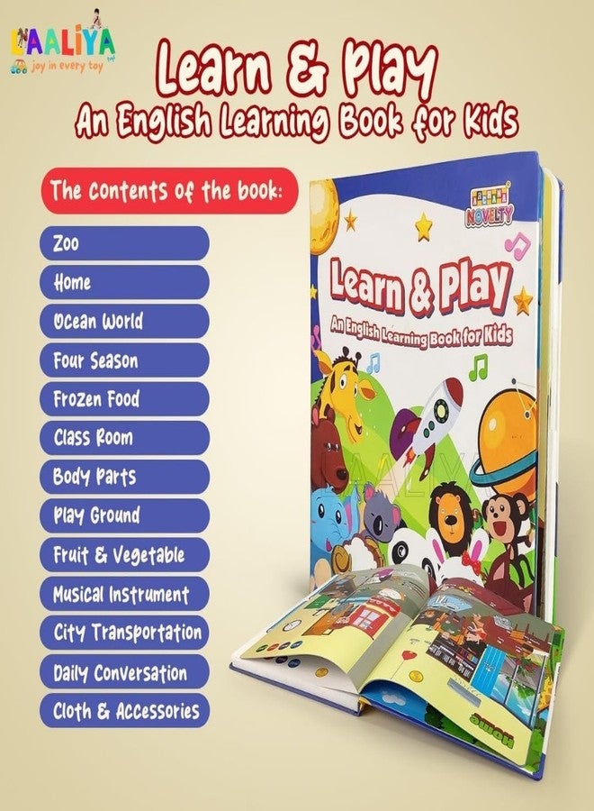 LAALIYA Learn & Play English Learning Book for Kids | Interactive Sound Book with Music, Stories, and Activities | Early Educational Toy for Toddlers and Preschoolers - Image 2