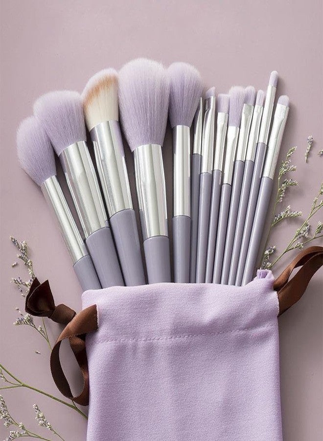 PIXELERA Makeup Brushes 13 Pcs Makeup Kit, Foundation Brush Eyeshadow Brush Make up Brush Set with Bag Hair Makeup Brushes Set Foundation Eyeshadow Kits (multi colour) Beige - Image 4