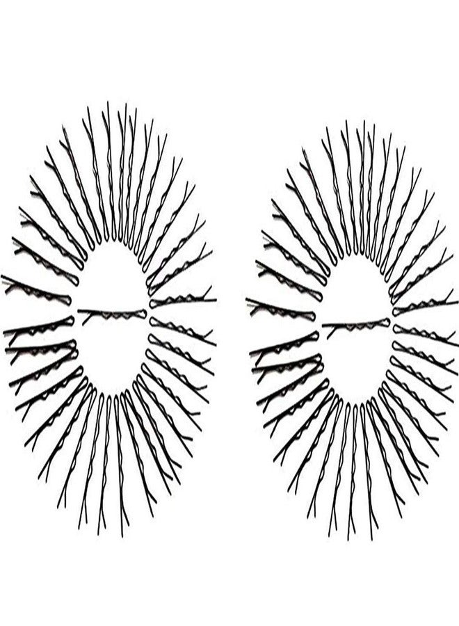 OJ Bobby U Shape Black Metal DIY Hair Bun Pin for Women's Hairdressing -60 Pieces - Image 2
