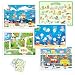 CartaChic Disposable Placemats for Baby Toddlers Plastic Sticky Table Mats Babies for Restaurants Parties Preschool Dining Table 5 Fun Designs Alphabet Sea DeepSea Road Zoo Animal40 Pack 12x18 Inches - Image 2