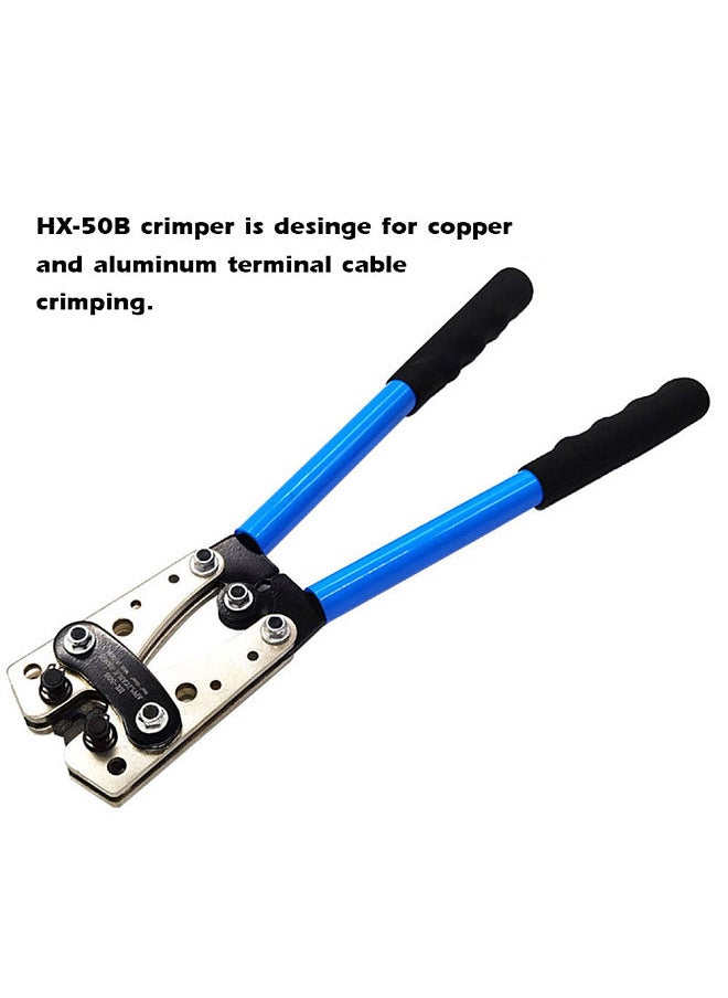 HX-50B Portable Cable Crimping Tool Professional Terminals Crimper Plier Car Auto Copper R-ing Terminal Wire Crimp Terminals Soldered Connectors Kit  Multifunctional Hand Tools  - Image 4
