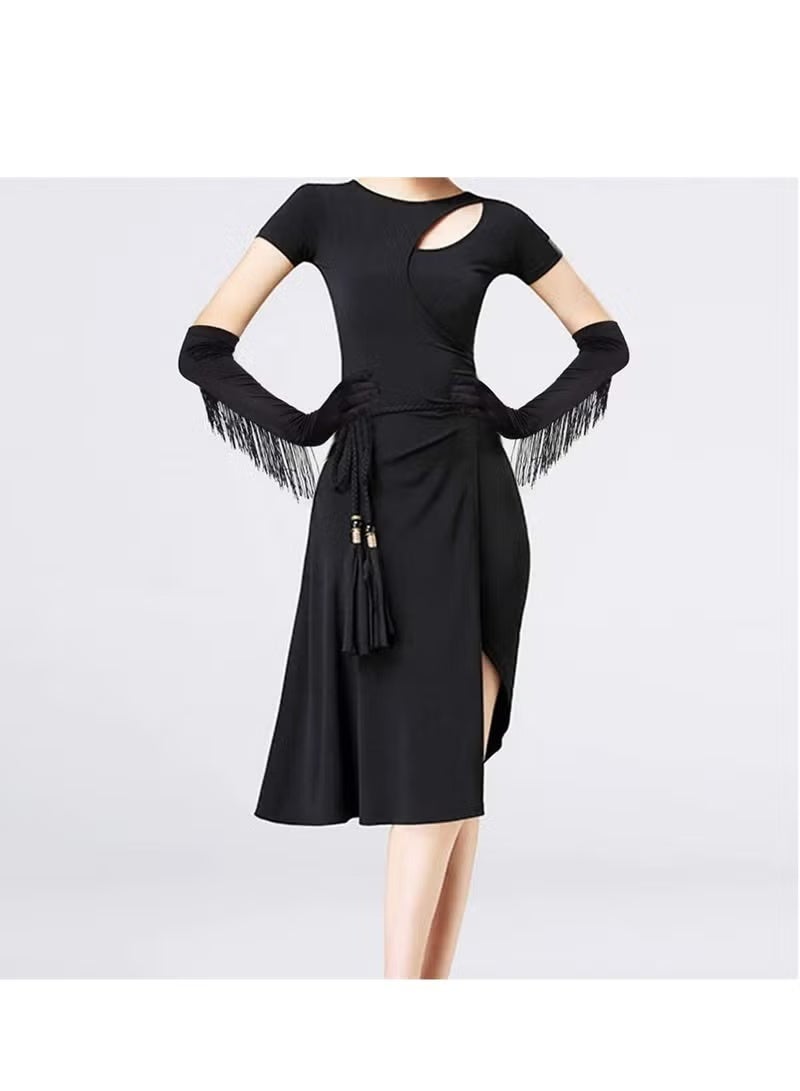 Geustos Satin Gloves Opera Gloves, Long Evening Gloves Women 20s Vintage Tassel Elbow Glove Decorative Mitten Bridal Gloves for Latin Dance Performance Costume Party Wedding - Image 3