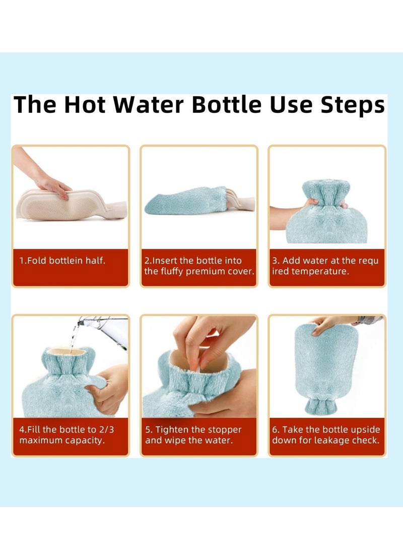 Cloudlyn Hot Water Bottle With Plush Cover For Cramps And Pain Relief - Image 4