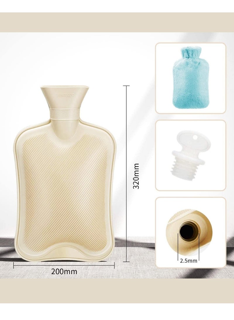 Cloudlyn Hot Water Bottle With Plush Cover For Cramps And Pain Relief - Image 3