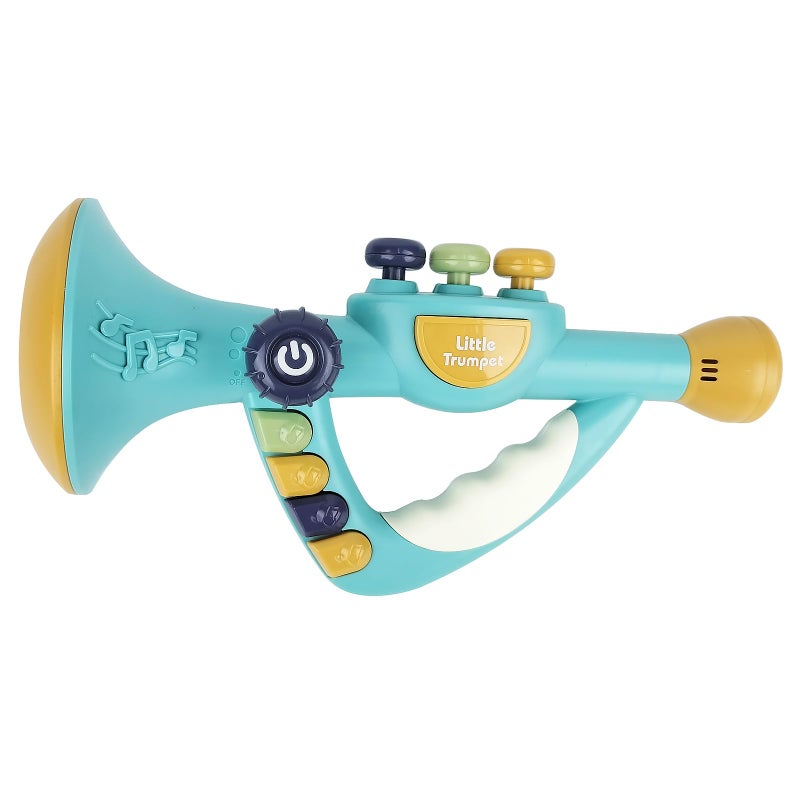 IIROMECI Musical Instruments Toys for Kids Toddlers Little Trumpet and Baby Educational Toy for Girls Boys Ages 13 Blue - Image 3