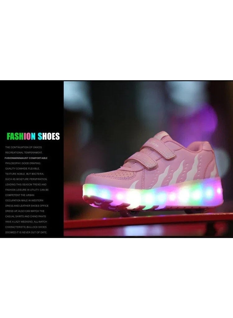 POWER LED Light-Up roller Skates, Detachable Wheels, Rechargeable Light-Up Sports Shoes, Suitable for Children and Adults, Smooth PU Sole, Safe and Fun Outdoor Skating Toy - Image 5