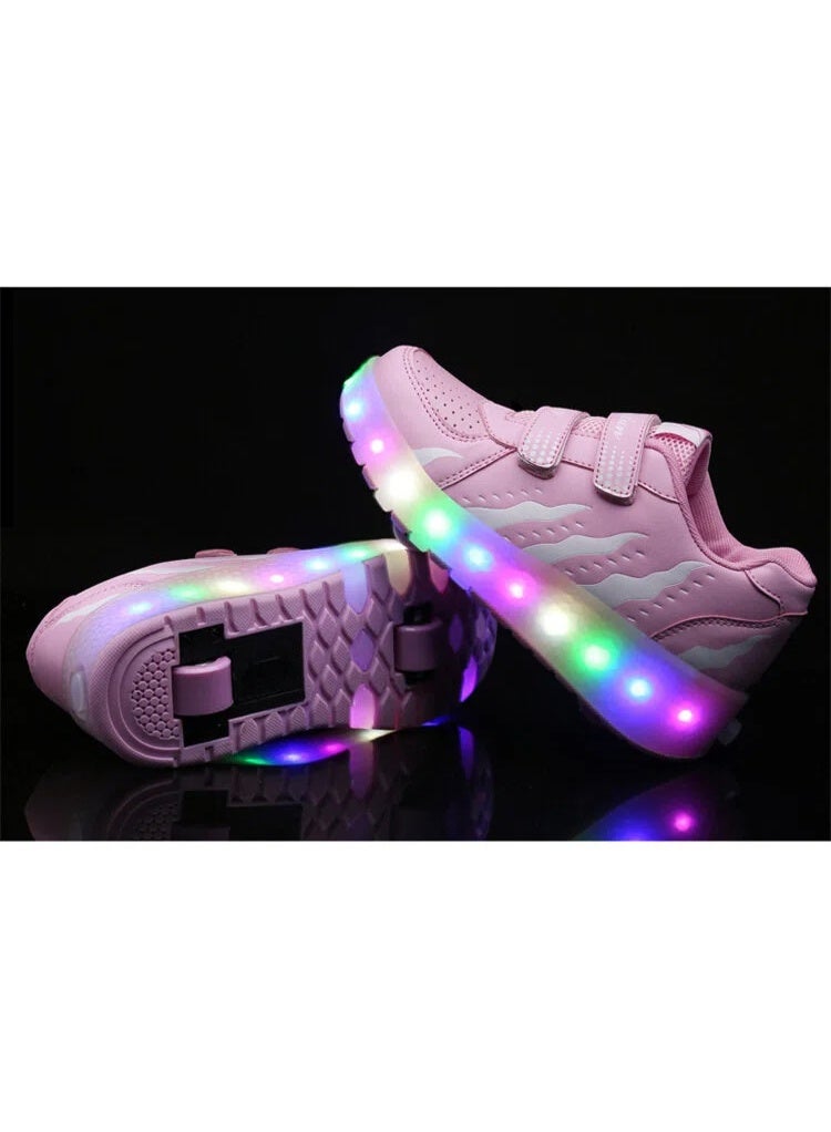 POWER LED Light-Up roller Skates, Detachable Wheels, Rechargeable Light-Up Sports Shoes, Suitable for Children and Adults, Smooth PU Sole, Safe and Fun Outdoor Skating Toy - Image 3