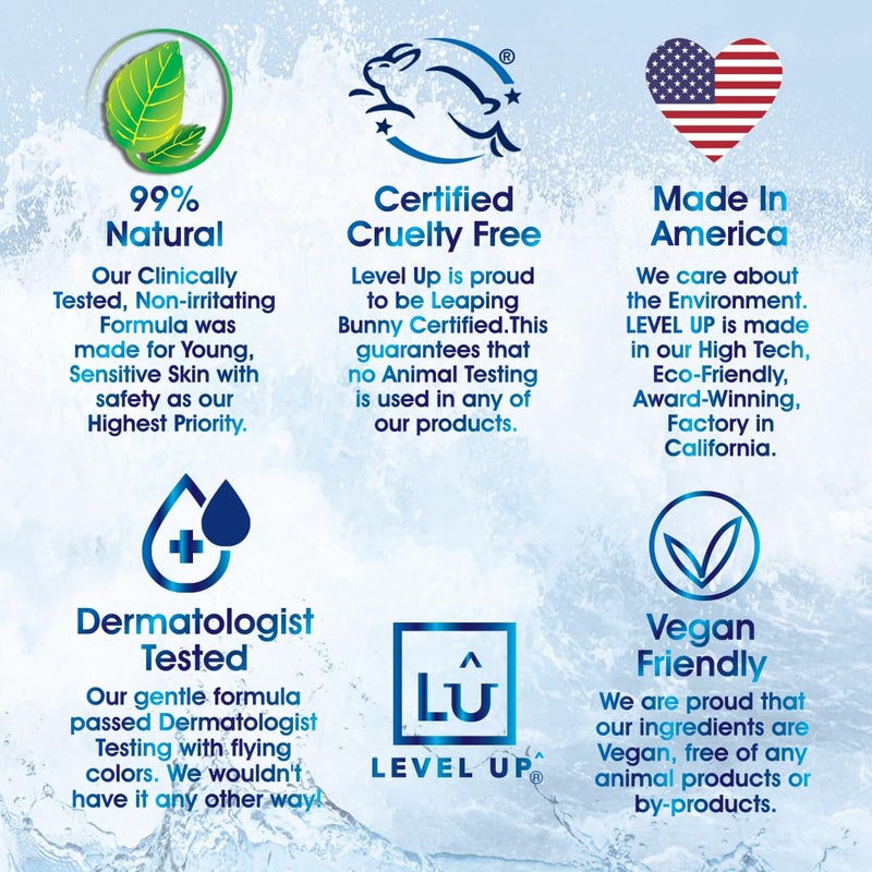 Level Up Boys Deodorant: Aluminum-Free, Alcohol-Free, Paraben-Free, 24 Hr Odor Protection, Clean Fresh Scent, Kids & Tweens, Made in the USA - Image 4