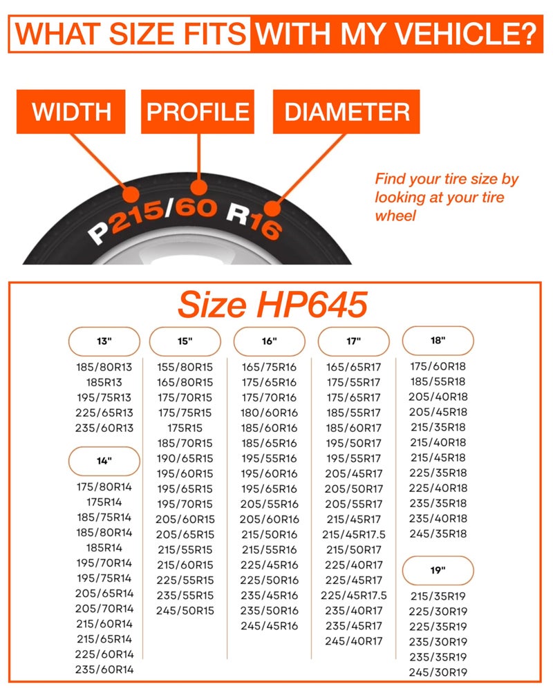 AutoSock for Passenger Vehicles HP645, Snow Socks for Tires, Pack of 2 - Image 4