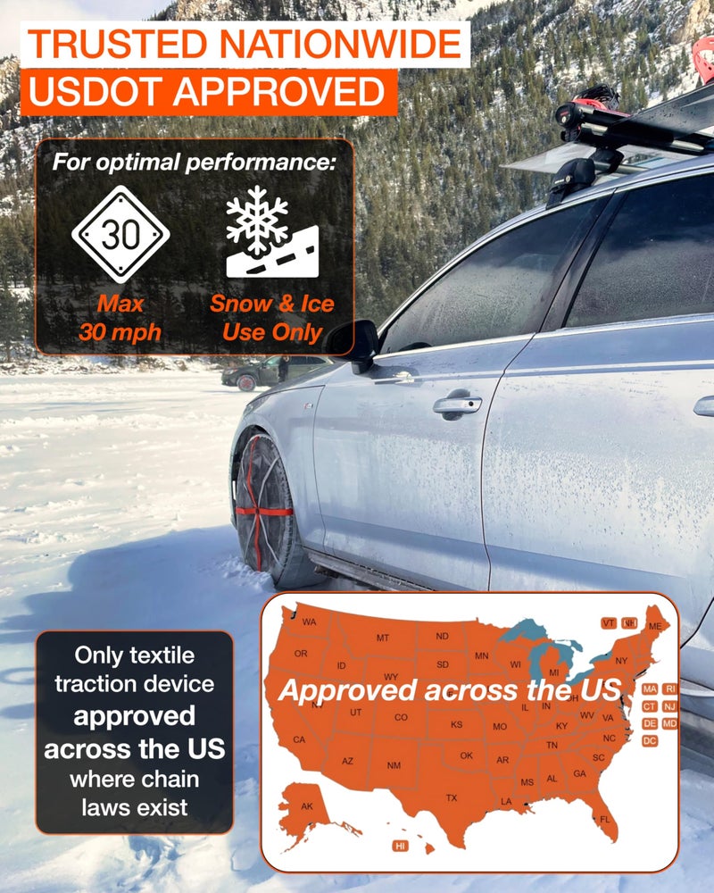AutoSock for Passenger Vehicles HP645, Snow Socks for Tires, Pack of 2 - Image 3