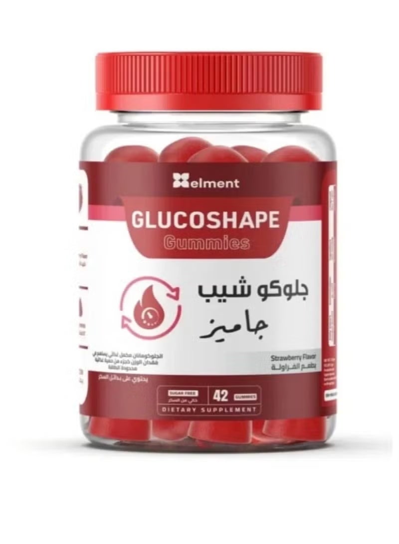 Element GlucoShape Glucomannan Gummies 42 Pieces Strawberry flavour - Image 1