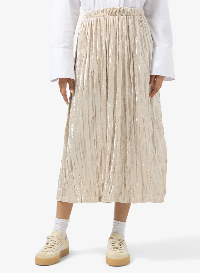 جينجر Metallic Maxi Skirt