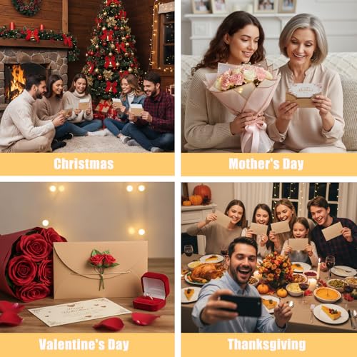 HANSGO 100PCS Gift Cards Envelopes, Mini Gift Card Holders 4x2.8 Inch with Gold Border & Heart Clasp for Wedding, Birthday, Baby Showers, Business, Thanksgiving, Cute Gifts For Boyfriend Girlfriend - Image 2