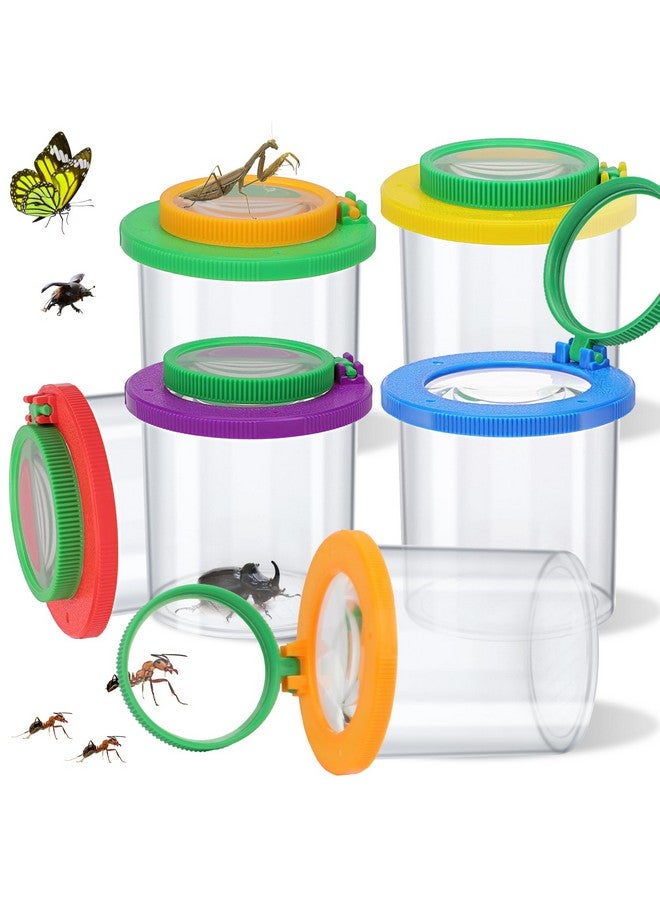 Coopay 6 Pieces Magnifying Insect Box - Bug Viewer, Critter Insect Cage, Container, Bug Catcher Cage, Jar Collecting Kit for Children, Kids Science Nature Exploration Tools - Image 1