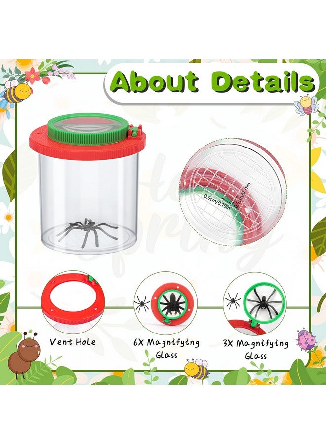 Coopay 6 Pieces Magnifying Insect Box - Bug Viewer, Critter Insect Cage, Container, Bug Catcher Cage, Jar Collecting Kit for Children, Kids Science Nature Exploration Tools - Image 3