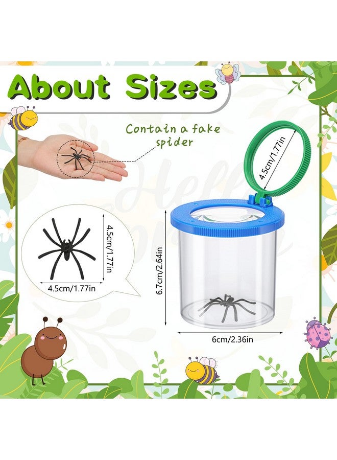 Coopay 6 Pieces Magnifying Insect Box - Bug Viewer, Critter Insect Cage, Container, Bug Catcher Cage, Jar Collecting Kit for Children, Kids Science Nature Exploration Tools - Image 2