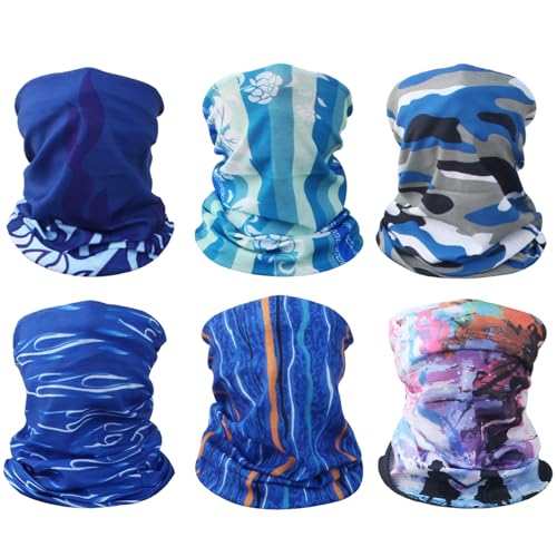kilofly 6/8 pc Multi-purpose Seamless Headwear Bandanas Mixed Set Value Pack - Image 1