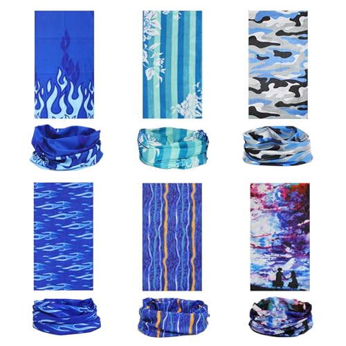 kilofly 6/8 pc Multi-purpose Seamless Headwear Bandanas Mixed Set Value Pack - Image 3