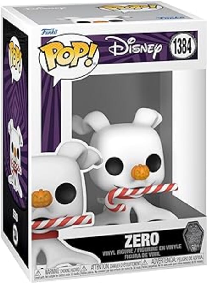 Funko POP! Disney: the Night Before Christmas 30th - Zero With CandyCane - the Nightmare Before Christmas - Collectable Vinyl Figure - Gift Idea - Official Merchandise - Toys for Kids & Adults