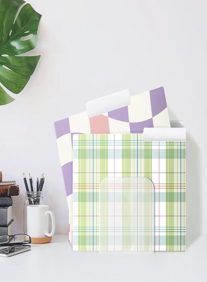 Ospelelf Expandable File Folder Letter Size Paper Organizer 8.5 x 11 Pretty Colored Folders Cute Polka Dot Geometry - Image 5