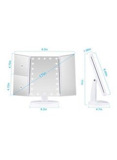 KOOLORBS Touch Control LED Vanity Mirror With 3x Magnification White 12x7.9x3centimeter  - Image 2