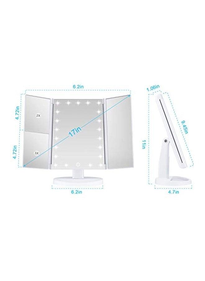 KOOLORBS Touch Control LED Vanity Mirror With 3x Magnification White 12x7.9x3centimeter  - Image 2