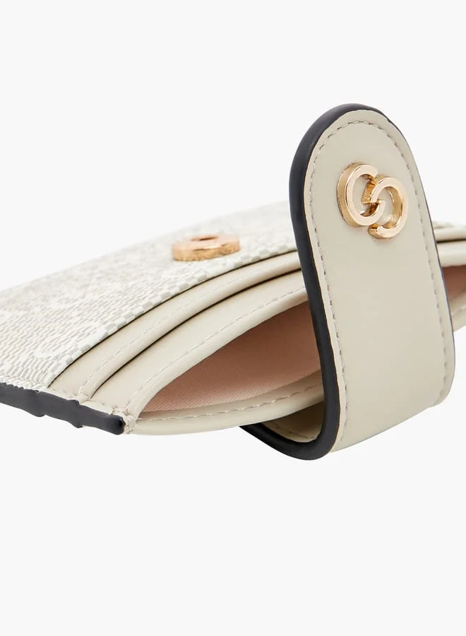 Celeste Women Monogram Print Cardholder with Flap Closure