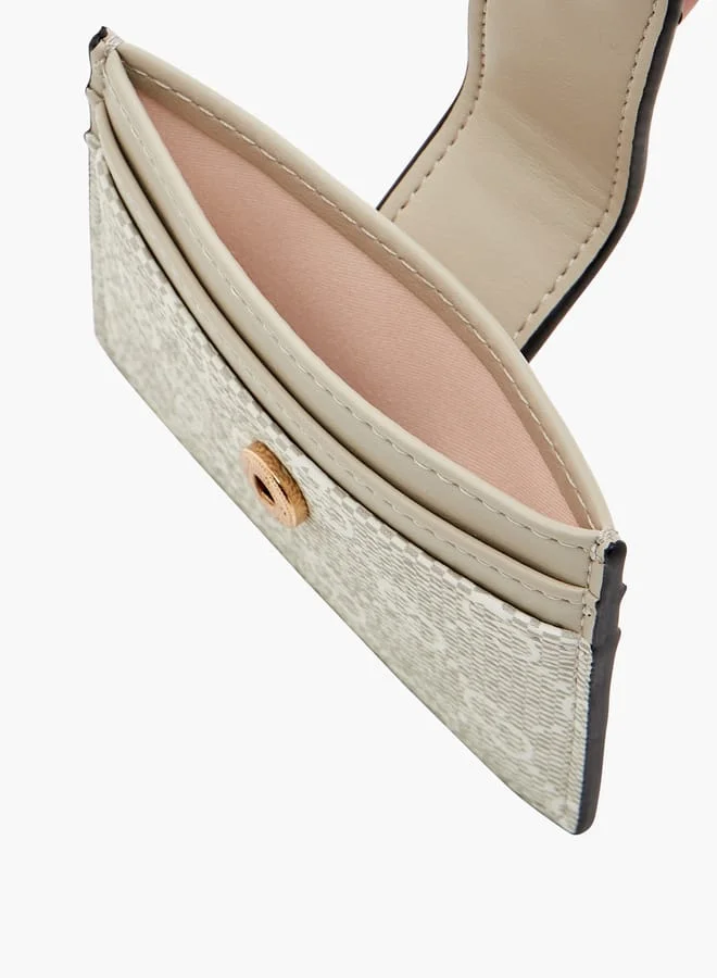 Celeste Women Monogram Print Cardholder with Flap Closure