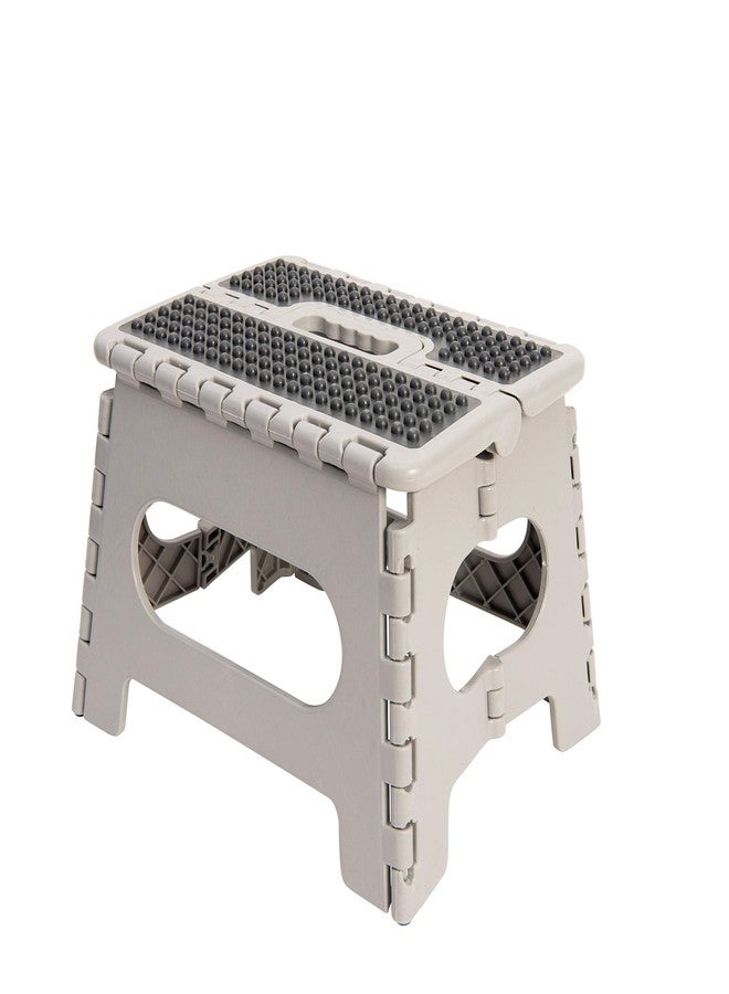 Simplify 9 Inch Ant-Skid Folding Step Stool | Collapsible | 200 Pound Capacity | Durable | Portable | Kitchen | Bathroom | Garage | White - Image 1