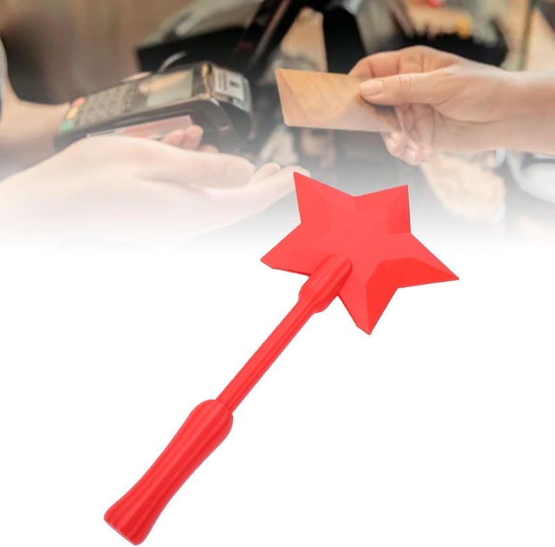 3D Printed Credit Card Wand, Tap to Pay Wand with Built in Card Slot for Contactless Payments, Star Topper and 14 Inch Handle for Easy Checkout, Birthday Gifts (Red) - Image 4