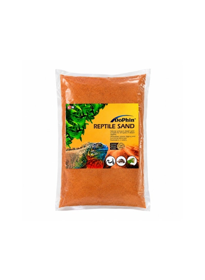 DoPhin Premium Natural Reptile Sand Substrate for Desert Terrariums - 1KG, Dark Red