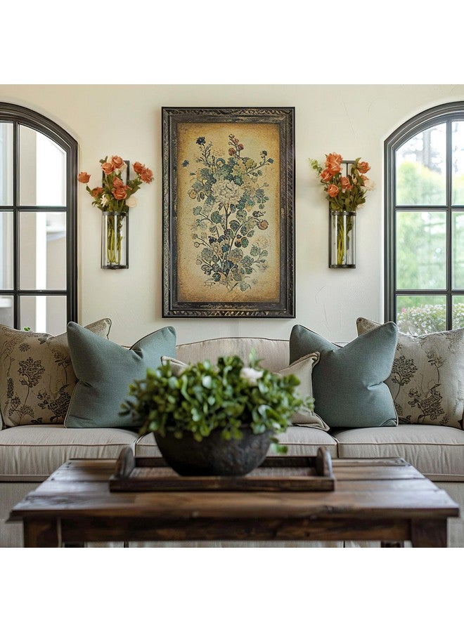 Homemory Wall Sconces Candle Holder Set of 2, Modern Metal Rustic Wall Decor for Living Room, Dining Room, Bedroom, Bathroom(Black) - Image 3