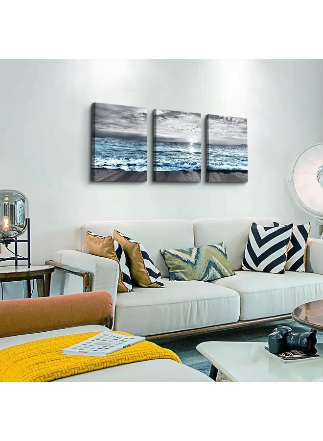 DZRWUBHS 3 Piece Framed Canvas Wall Art - Image 2