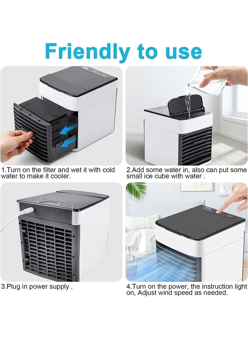 Portable Air Conditioner, Mini Ultra-Powerful Fan Purifier Humidifier Humidifier 3 in 1 Personal Cooler Arctic 3-Speed Personal Cooler - Image 2