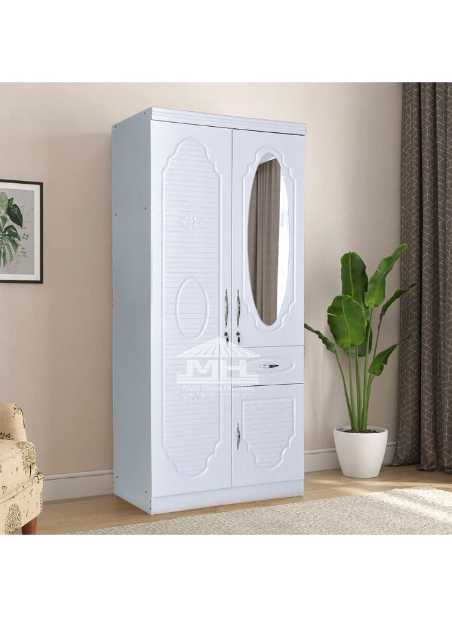 Galaxy design White Cupboard With one Side Glass MH224 - Image 2