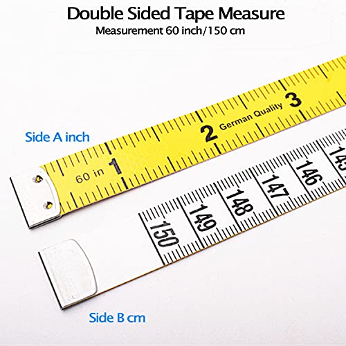 DSOMHZ Soft Tape Measure - Double Color Double Scale, 60 Inch/ 150 cm Body Measuring Tape for Sewing/Tailor - Image 3