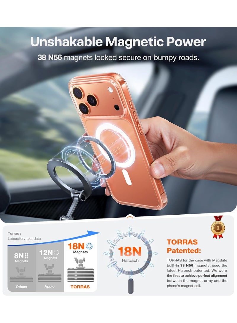 Magsafe Case for iPhone 17 Pro Magsafe Clear Cover Magnetic Wireless Charging Support, Shockproof Protection, Scratch-Resistant for iPhone 17 Pro - Clear - Image 3