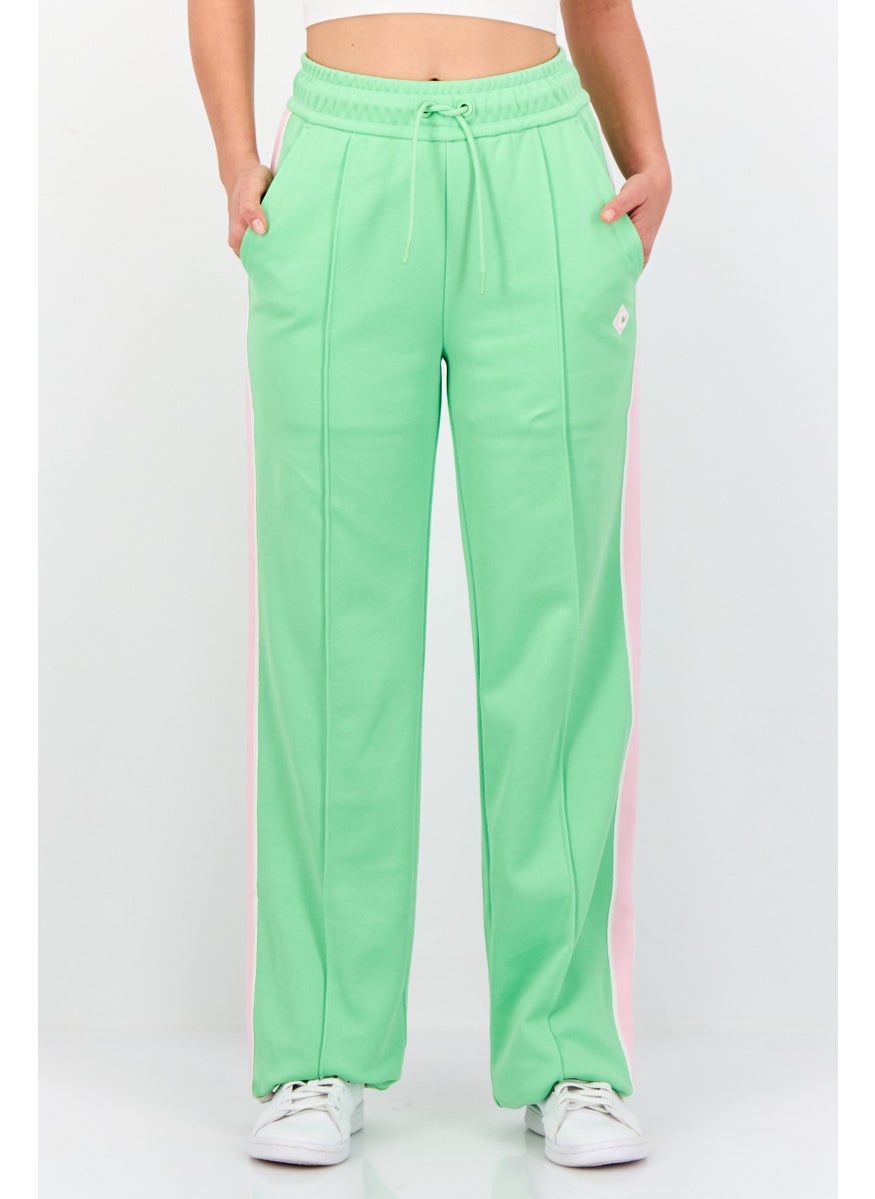 ESPRIT Women Regular Fit Embroidered Logo Sweatpants, Green  - Image 1