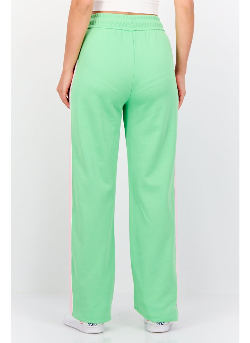 ESPRIT Women Regular Fit Embroidered Logo Sweatpants, Green  - Image 3
