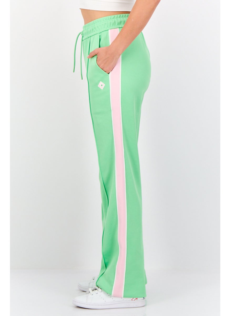 ESPRIT Women Regular Fit Embroidered Logo Sweatpants, Green  - Image 2