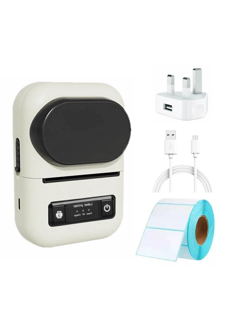 DIGI CORE Inkless Label Maker Machine Portable Printer Label Maker Portable Bluetooth Thermal Label Printer For Barcode Name Address Compatible With Android iOS And Windows System With 1 Label Roll And Charger  - Image 1
