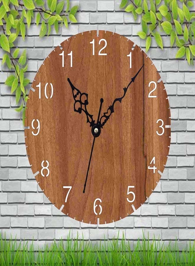 ADK Wall Clock for Living Room, Bedroom, Home, Office, Kitchen, Asymmetric Shaped Designer MDF Wall Clock for Home Decor (Standard) 3 - Image 2