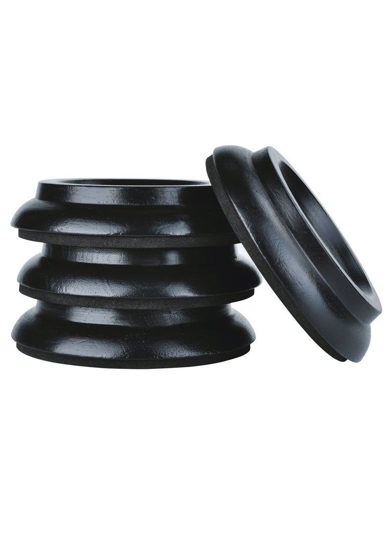 KingPoint KingPoint Hardwood Upright Piano Caster Cups Set of 4 Oak Furniture Leg Pads Protection 