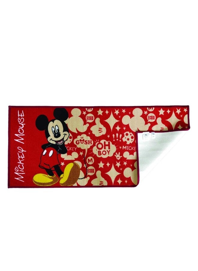Athom Trendz Athom Living Disney Mickey Mouse Polyester Runner Carpet - 24x54, Red - Image 3