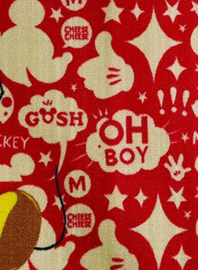 Athom Trendz Athom Living Disney Mickey Mouse Polyester Runner Carpet - 24x54, Red - Image 4