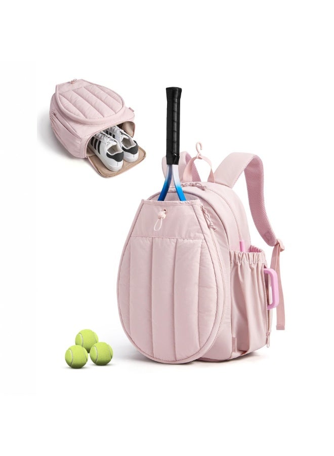 Tennis Bag for Women, Tennis Rackets Backpack with Shoes Compartment, Hanging Gym Backpack for Court, Off-work, Everyday - Image 1