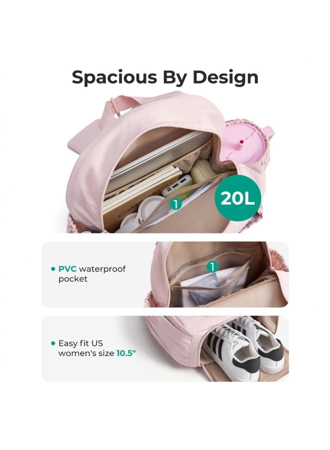 Tennis Bag for Women, Tennis Rackets Backpack with Shoes Compartment, Hanging Gym Backpack for Court, Off-work, Everyday - Image 4